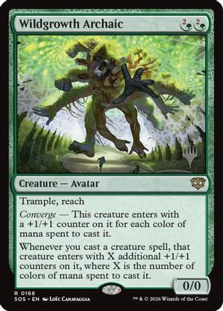Wildgrowth Archaic (PPSOS-168) - Promo Pack: Secrets of Strixhaven Foil