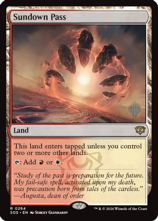 Sundown Pass (PPSOS-264) - Promo Pack: Secrets of Strixhaven Foil