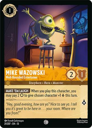Mike Wazowski - Well-Rounded Entertainer (21/207) - Attack of the Vine Cold Foil