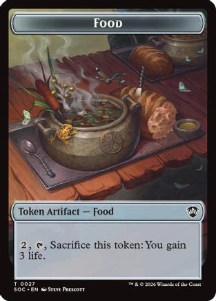 Food // City's Blessing Double-Sided Token (SOC-27 // 29) - Commander: Secrets of Strixhaven