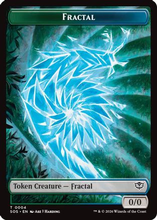 Fractal (0004) // Pest (0008) Double-Sided Token (SOS-4 // 8) - Secrets of Strixhaven