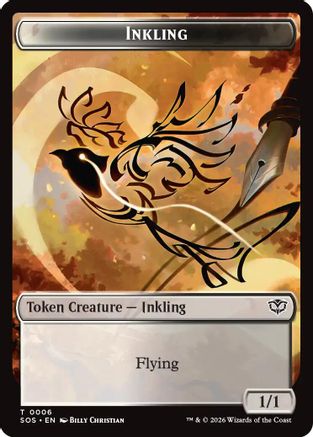 Inkling (0006) // Spirit (0010) Double-Sided Token (SOS-6 // 10) - Secrets of Strixhaven Foil