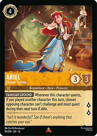 Ariel - Curious Traveler (18/204) - Wilds Unknown Cold Foil