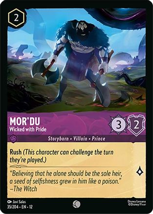 Mor'du - Wicked with Pride (35/204) - Wilds Unknown Cold Foil