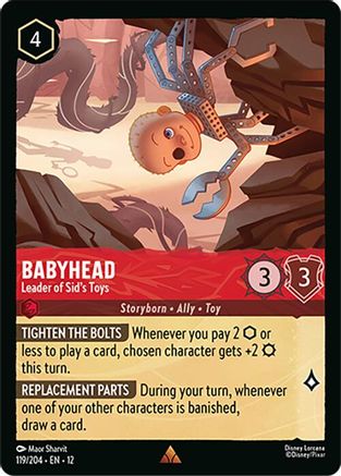 Babyhead - Leader of Sid's Toys (119/204) - Wilds Unknown Cold Foil