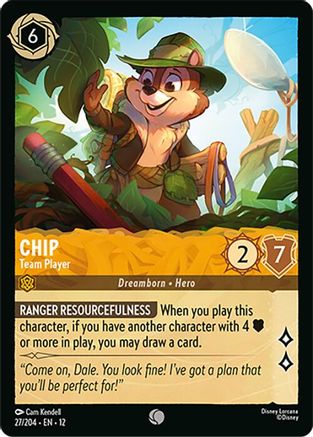 Chip - Team Player (27/204) - Wilds Unknown Cold Foil