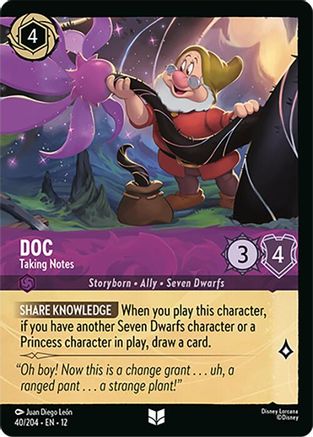 Doc - Taking Notes (Foil) (40/204) - Wilds Unknown Cold Foil