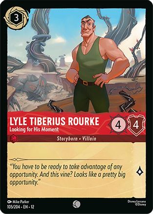 Lyle Tiberius Rourke - Looking for His Moment (105/204) - Wilds Unknown Cold Foil