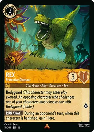 Rex - Protective Dinosaur (10/204) - Wilds Unknown Cold Foil
