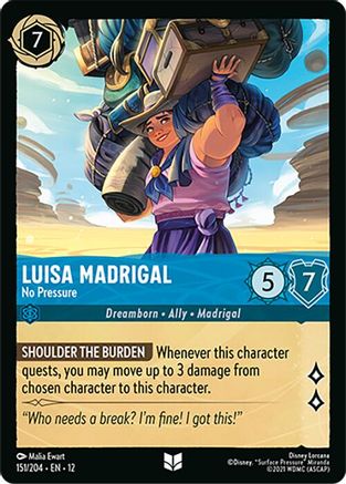 Luisa Madrigal - No Pressure (151/204) - Wilds Unknown Cold Foil