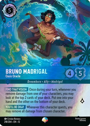 Bruno Madrigal - Oasis Oracle (Epic) (218/204) - Wilds Unknown Holofoil