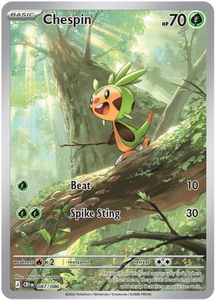 Chespin 087/086 - ME04 Chaos Rising Holofoil