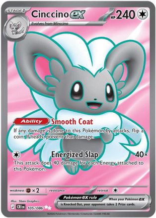 Cinccino ex 105/086 - ME04 Chaos Rising Holofoil
