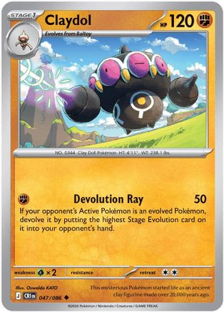 Claydol 047/086 - ME04 Chaos Rising Reverse Holofoil