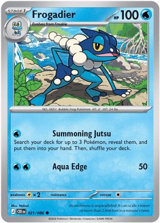 Frogadier 021/086 - ME04 Chaos Rising Reverse Holofoil
