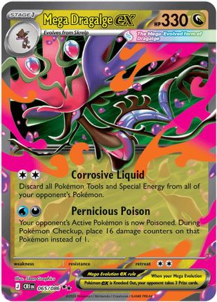 Mega Dragalge ex 065/086 - ME04 Chaos Rising Holofoil
