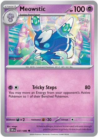 Meowstic 037/null - ME04 Chaos Rising Reverse Holofoil
