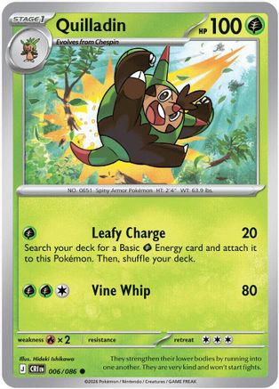 Quilladin 006/null - ME04 Chaos Rising Reverse Holofoil