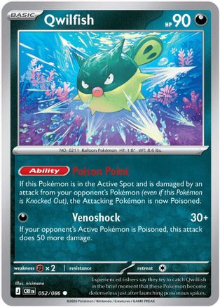 Qwilfish 052/null - ME04 Chaos Rising Reverse Holofoil