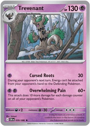 Trevenant 039/null - ME04 Chaos Rising Holofoil