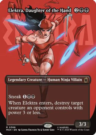 Elektra, Daughter of the Hand (Borderless) (366) (MSH-366) - Marvel Super Heroes