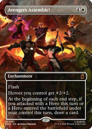 Avengers Assemble! (Borderless) (0341) (MSH-341) - Marvel Super Heroes Foil