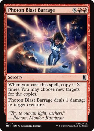 Photon Blast Barrage (MSH-147) - Marvel Super Heroes Foil