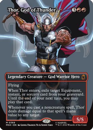 Thor, God of Thunder (Borderless) (0369) (MSH-369) - Marvel Super Heroes