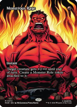 Monstrous Rage (Borderless) (MAR-072) - Marvel Universe Eternal-Legal Foil