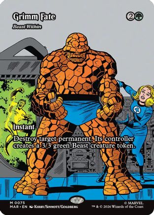 Grimm Fate - Beast Within (Borderless) (MAR-075) - Marvel Universe Eternal-Legal Foil