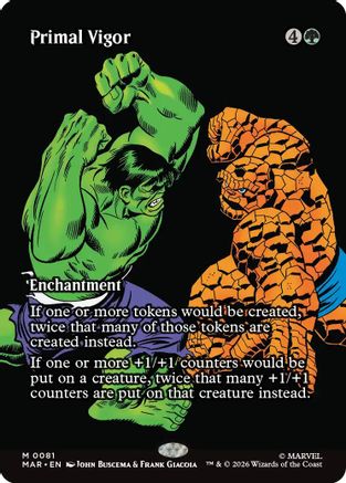 Primal Vigor (Borderless) (MAR-081) - Marvel Universe Eternal-Legal Foil