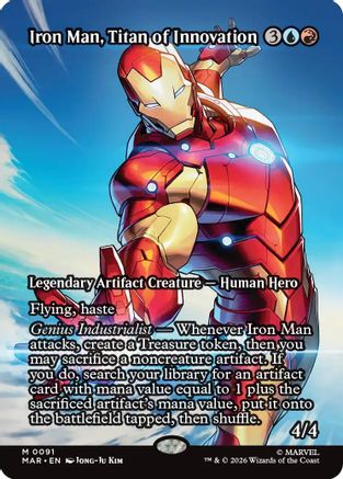 Iron Man, Titan of Innovation (Borderless) (MAR-091) - Marvel Universe Eternal-Legal Foil