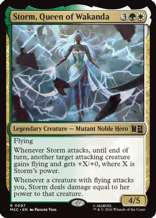 Storm, Queen of Wakanda (Surge Foil) (MSC-097) - Commander: Marvel Super Heroes Foil