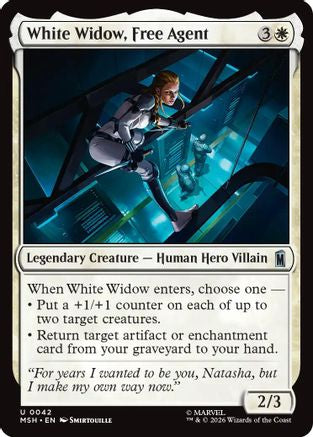 White Widow, Free Agent (MSH-042) - Marvel Super Heroes Foil