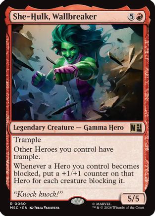 She-Hulk, Wallbreaker (MSC-060) - Commander: Marvel Super Heroes Foil