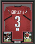 Framed Autographed/Signed Todd Gurley 35x39 Georgia Red College Football Jersey Beckett BAS COA
