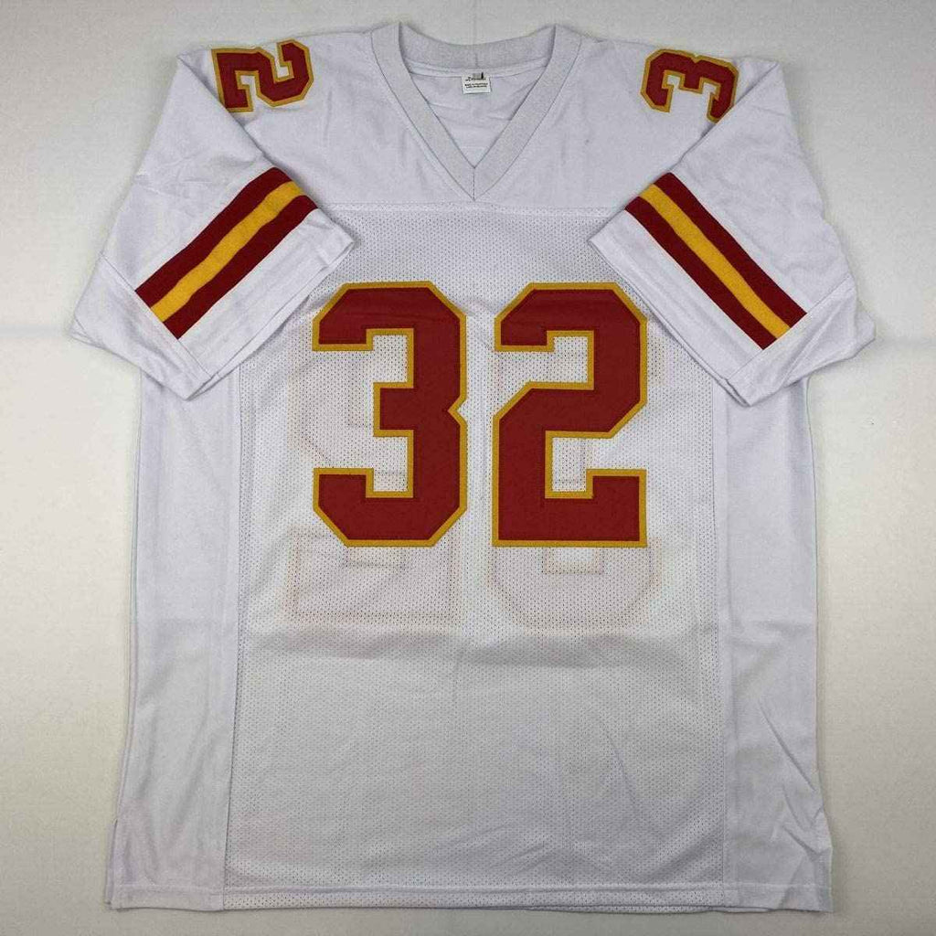 Autographed/Signed Tyrann Mathieu Kansas City White Football Jersey JSA COA
