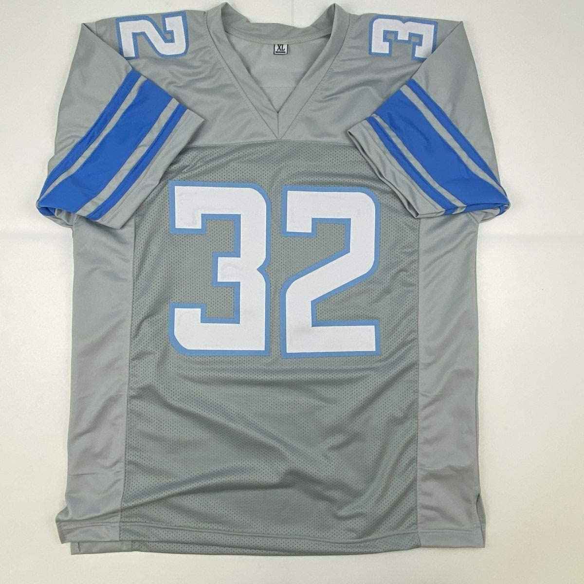 Autographed/Signed D'Andre Swift Detroit Grey Football Jersey JSA COA