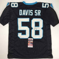 Autographed/Signed Thomas Davis Sr. Carolina Black Football Jersey JSA COA