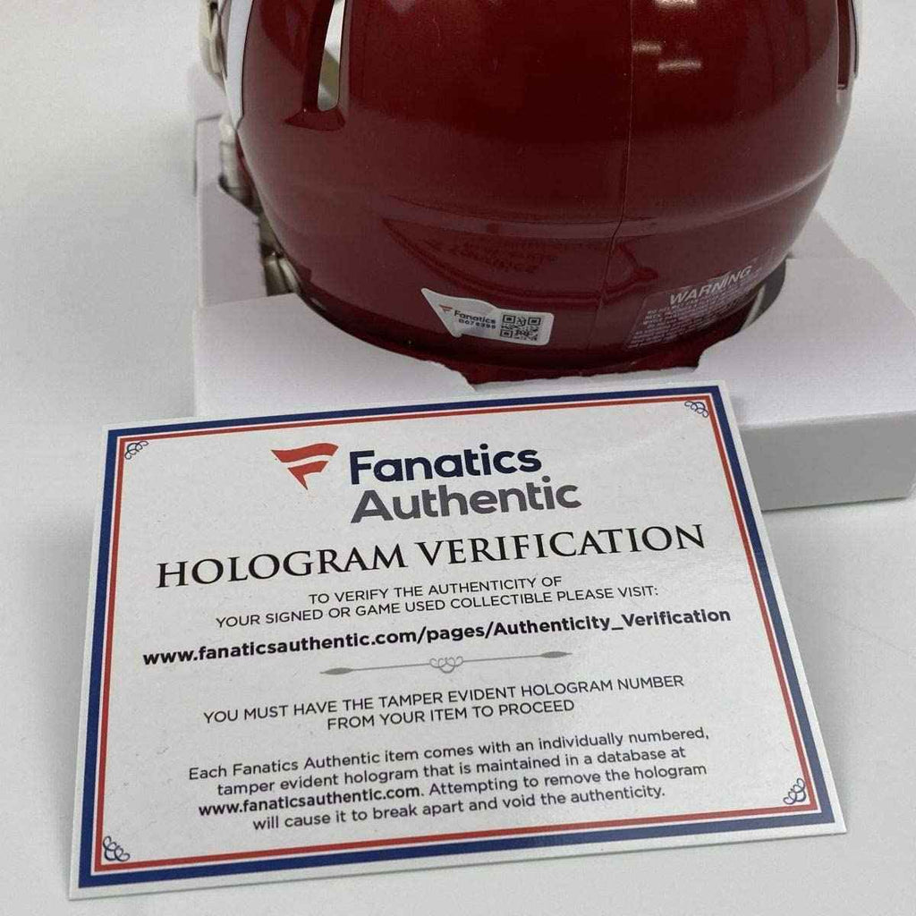 Autographed/Signed CeeDee Lamb Oklahoma Sooners Mini College Football Helmet Fanatics COA