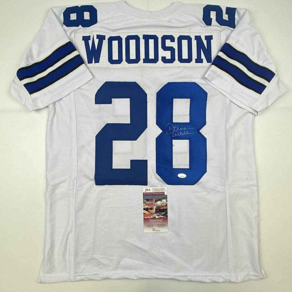 Autographed/Signed Darren Woodson Dallas White Football Jersey JSA COA
