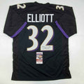 Autographed/Signed DeShon Elliott Baltimore Black Football Jersey JSA COA