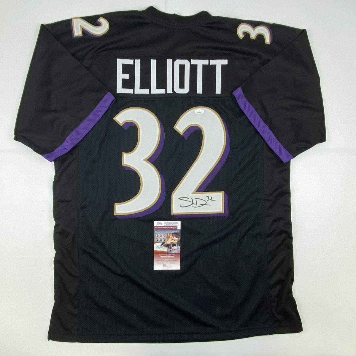 Autographed/Signed DeShon Elliott Baltimore Black Football Jersey JSA COA