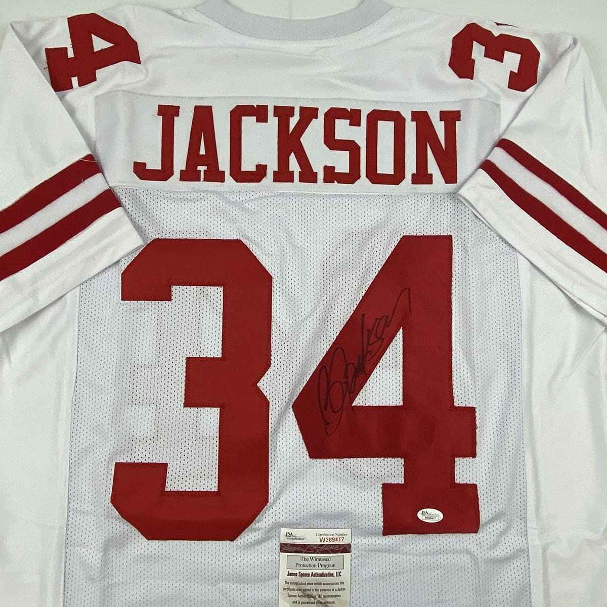 Autographed/Signed Bo Jackson AFC Pro Bowl White Football Jersey JSA COA