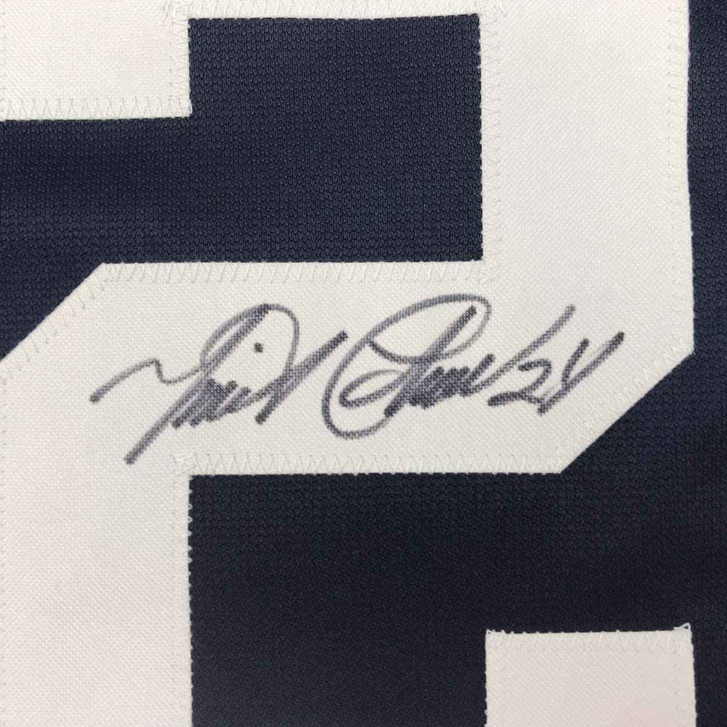 Framed Autographed/Signed Miguel Cabrera 35x39 Detroit Blue Baseball Jersey JSA COA