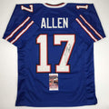 Autographed/Signed Josh Allen Buffalo Blue Football Jersey JSA COA