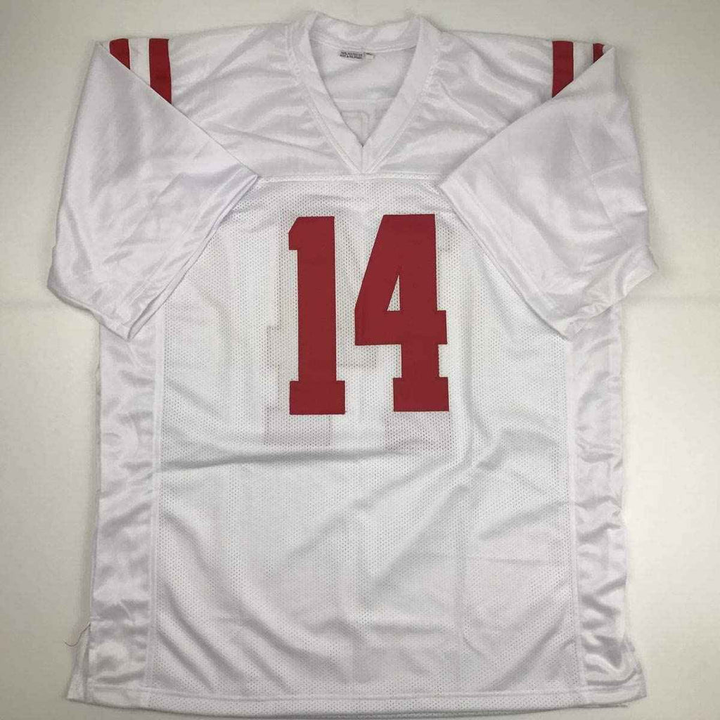 Autographed/Signed DK D.K. Metcalf Ole Miss White College Football Jersey JSA COA