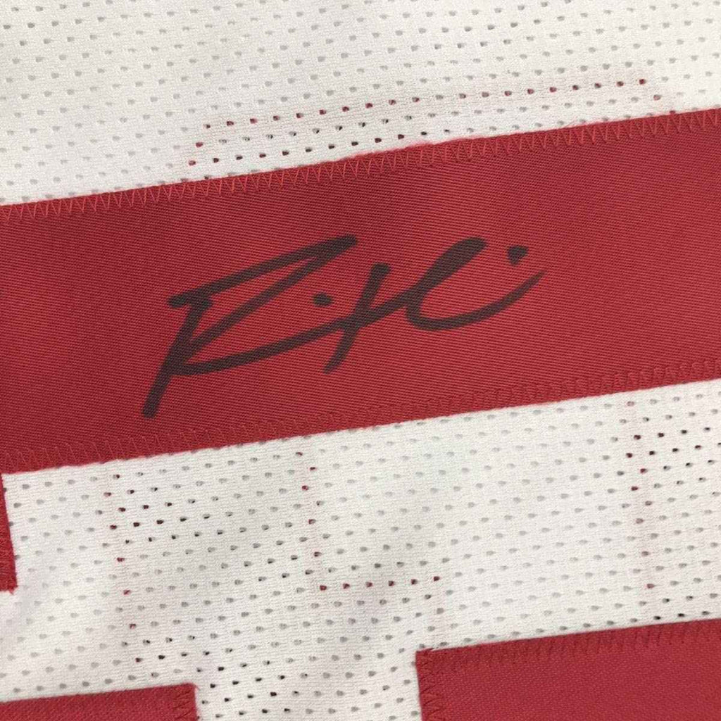 Framed Autographed/Signed Ronnie Harrison 35x39 Alabama White College Football Jersey PSA/DNA COA