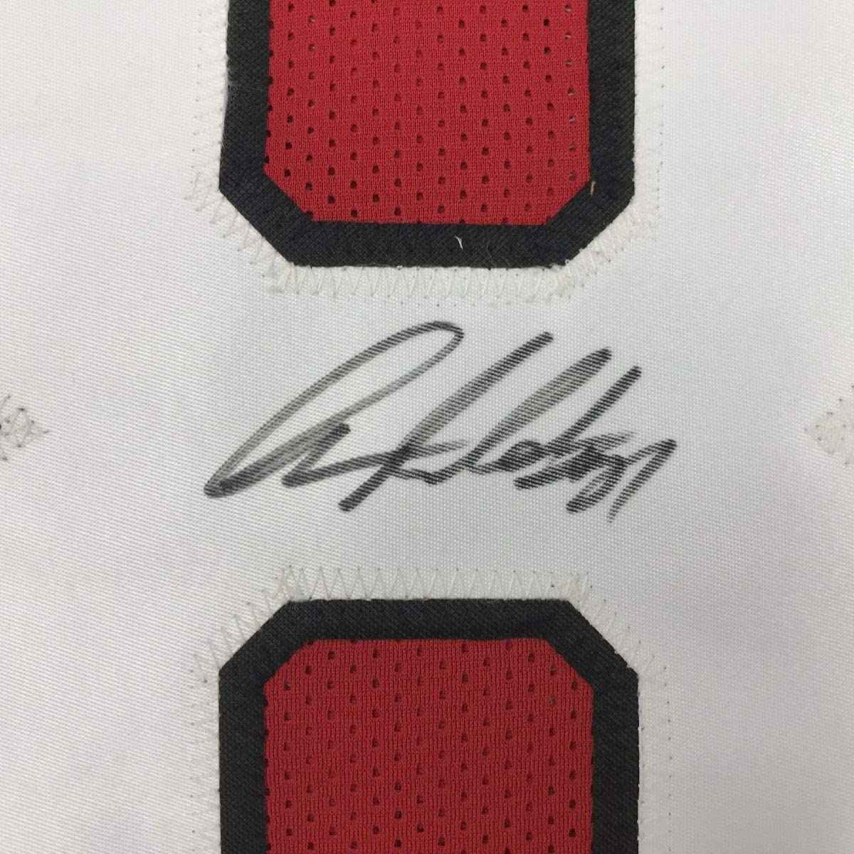 Autographed/Signed Anquan Boldin Arizona Red Football Jersey Beckett BAS COA