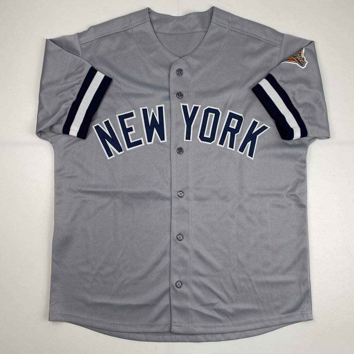 Autographed/Signed Tino Martinez New York Grey Baseball Jersey PSA/DNA COA